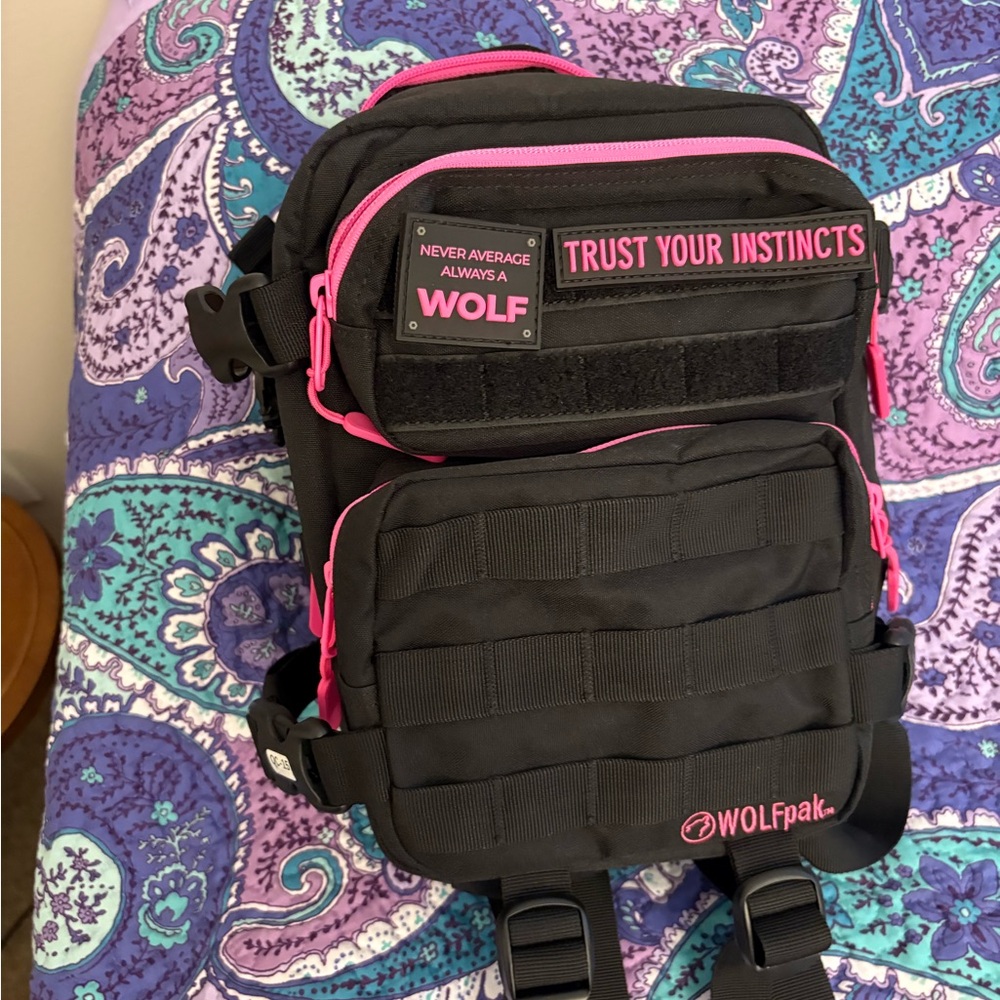 Wolfpak Black and Pink Mini Backpack meal management